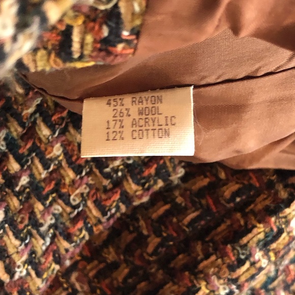 Windridge Cheryl Nash Women's Ginger Tweed Blazer Size 8 - Picture 7 of 10